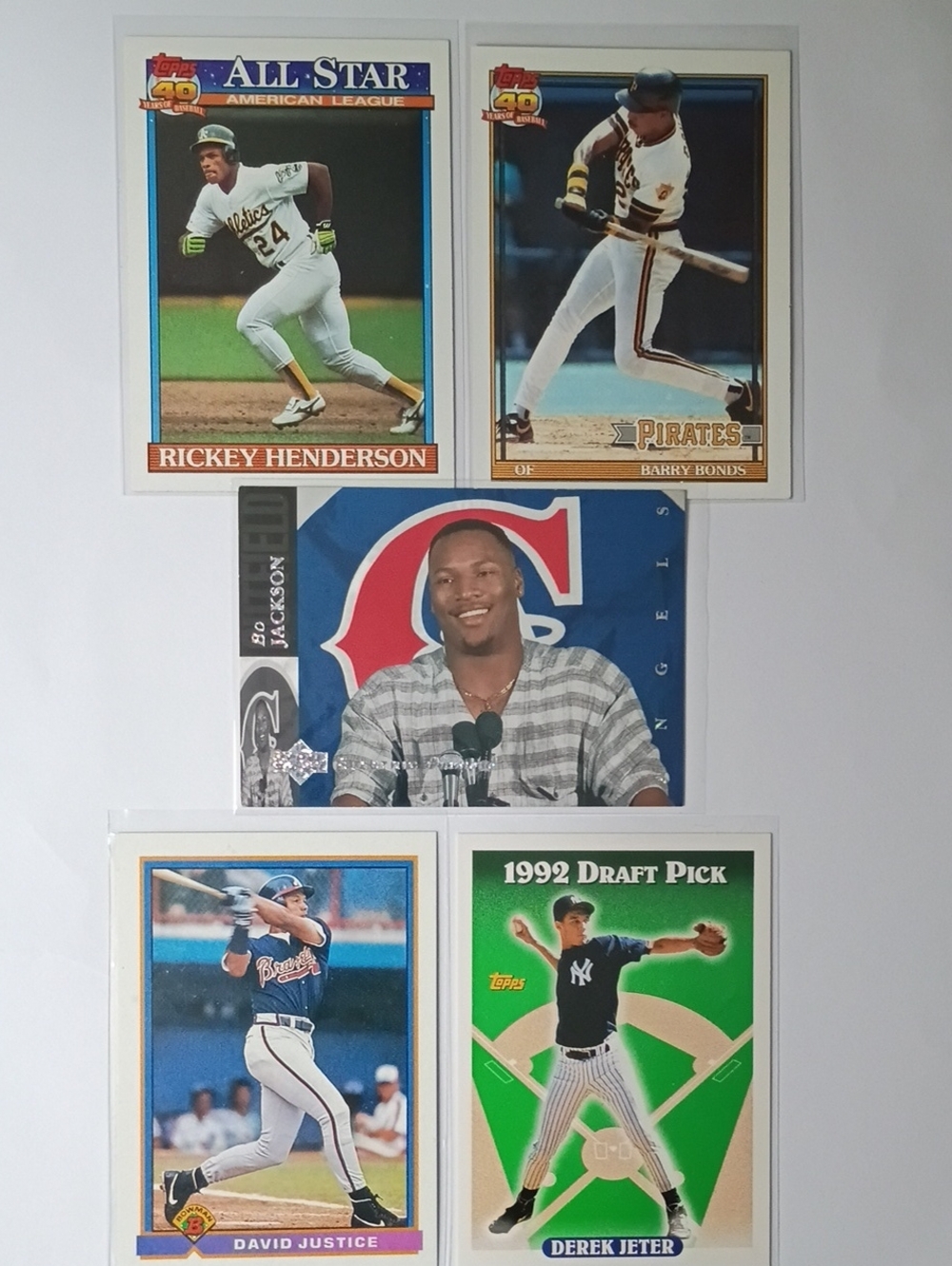 Baseball Trading Cards Collection - Multi-Player Set (Blue, White, Green)